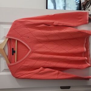 Tommy Hilfiger Salmon Pink V-Neck Sweater